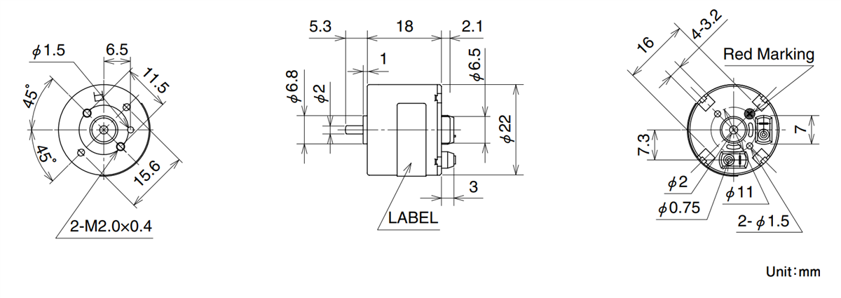 Minebea Standard Round Brush DC Motors